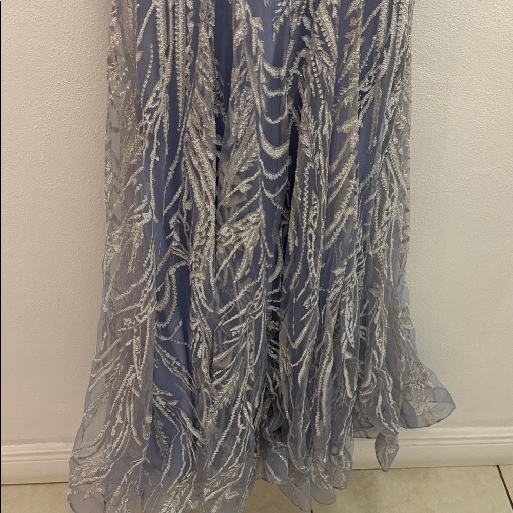 Nox Anabel Stunning Silver Maxi Dress Prom / Wedding guest size 6 - Picture 7 of 7